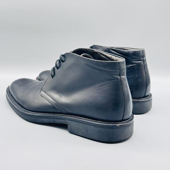 To Boot New York Boots Mens 9 Black Leather Chukka Dress Lace Up Classic Shoes - Picture 6 of 11